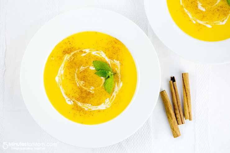 Roasted Butternut Squash Soup with Cinnamon