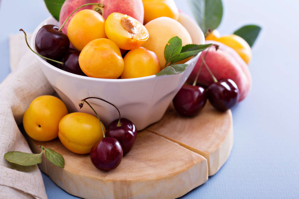 Stone fruits - apricots, cherries, and plums