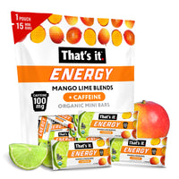 Load image into Gallery viewer, Mango Lime Blends Organic Energy Mini Bars 100mg
