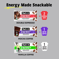 Load image into Gallery viewer, Organic Energy Minis Variety Pack - Double Espresso, Mocha &amp; Vanilla (18 Bars)
