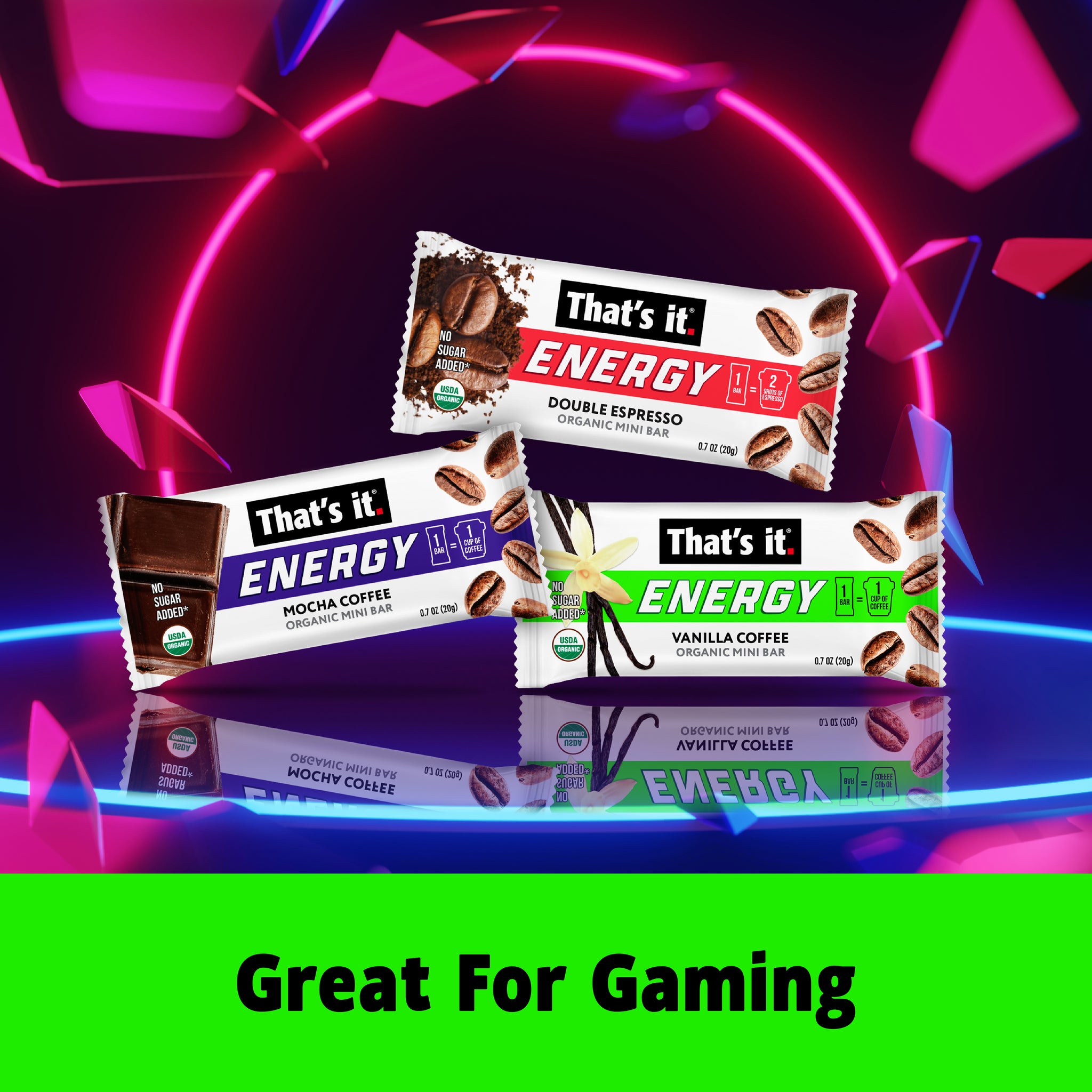 Organic Energy Minis Variety Pack - Double Espresso, Mocha & Vanilla (