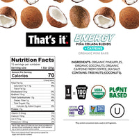 Load image into Gallery viewer, Organic Energy Minis Variety Pack 100mg - Mango Lime, Piña Colada &amp; Tropical Passion (18 Bars)
