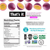 Load image into Gallery viewer, Organic Energy Minis Variety Pack 100mg - Mango Lime, Piña Colada &amp; Tropical Passion (18 Bars)
