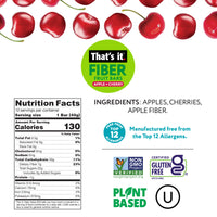 Load image into Gallery viewer, Apple + Cherry Fiber Fruit Bars (12 Bars)
