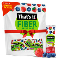 Load image into Gallery viewer, Apple + Berries Fiber Fruit Bars (12 Bars)
