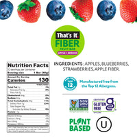 Load image into Gallery viewer, Apple + Berries Fiber Fruit Bars (12 Bars)
