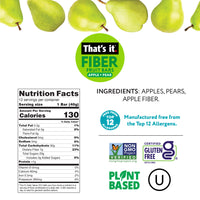 Load image into Gallery viewer, Apple + Pear Fiber Fruit Bars (12 Bars)
