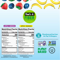 Load image into Gallery viewer, Fiber Fun Size Fruit Bar Variety - Mixed Berries &amp; Banana (24 Bars)

