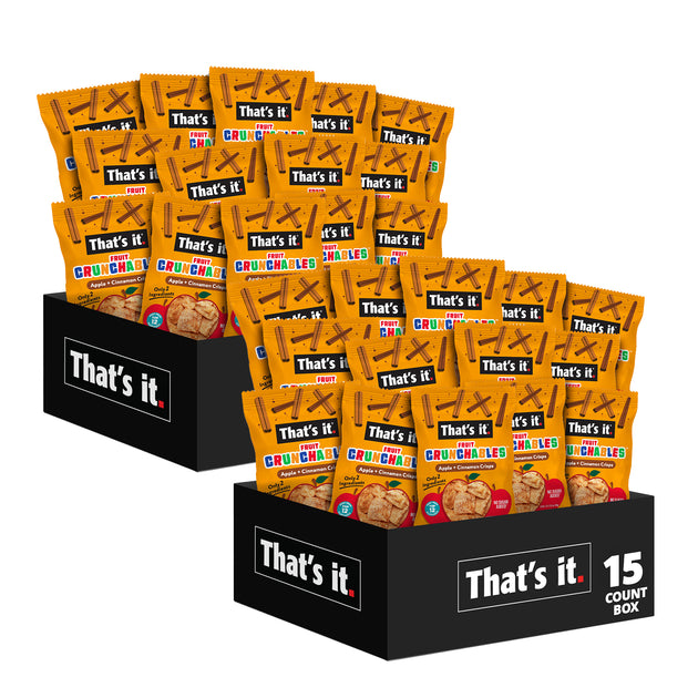 Apple + Cinnamon Crisps Fruit Crunchables Bundle Box (30 Packs) | That ...