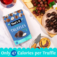 Load image into Gallery viewer, Organic Dark Chocolate Fruit Truffles Variety Pack - Banana, Coconut &amp; Fig (3 Packs)
