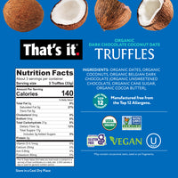 Load image into Gallery viewer, Organic Dark Chocolate Fruit Truffles Variety Pack - Banana, Coconut &amp; Fig (3 Packs)
