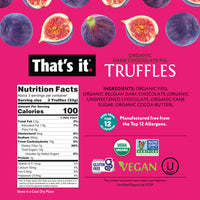 Load image into Gallery viewer, Organic Dark Chocolate Fruit Truffles Variety Pack - Banana, Coconut &amp; Fig (3 Packs)
