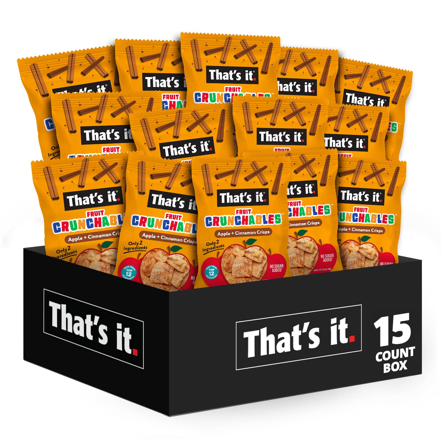 Apple + Cinnamon Crisps Fruit Crunchables (15 Packs)