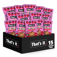 Load image into Gallery viewer, Apple + Strawberry Crisps Fruit Crunchables (15 Packs)
