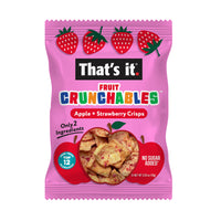 Load image into Gallery viewer, Apple + Strawberry Crisps Fruit Crunchables (15 Packs)
