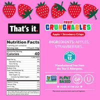 Load image into Gallery viewer, Apple + Strawberry Crisps Fruit Crunchables (15 Packs)
