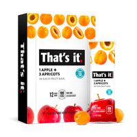 Load image into Gallery viewer, Apricot 12 Count Box and single Fruit Bar

